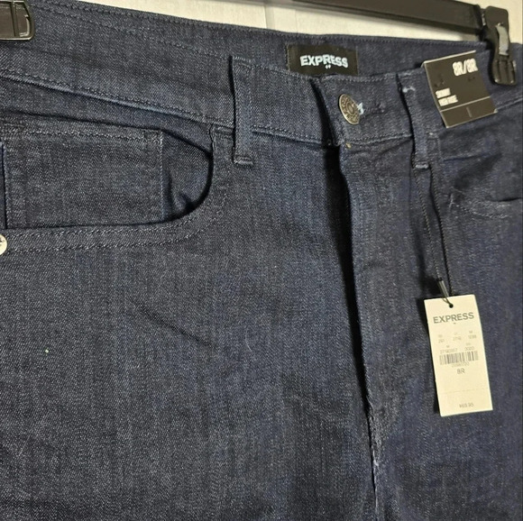 EXPRESS Women's 8 Jeans High Rise Skinny Dark Wash City Sleek Casual Stretch NWT - Picture 2 of 8